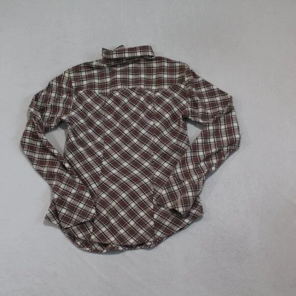 GAP Plaid Button Down Shirt - Brown and White - Picture 3 of 7